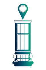 hotel building gps navigation pointer location