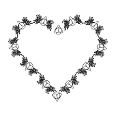 floral decoration flowers in the shape heart