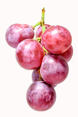 Red grapes cooked on white back ground,cipping paths.