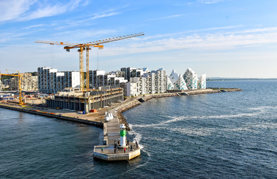 Construction site at the harbor of Aarhus (Denmark) 