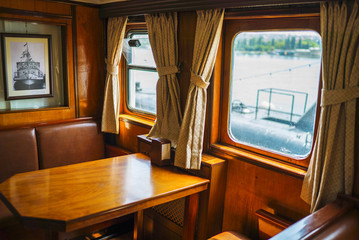 old yacht, ship machine room, ship room, wooden room