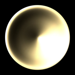 Realistic gold button