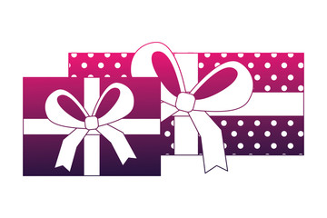 aerial view gifts boxes present icon