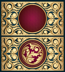 Golden ornate decorative design
