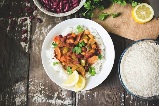 Kidney Bean Curry Food Preparation