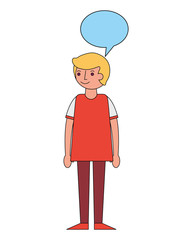 man character people speech bubble