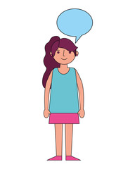 woman people character speech bubble