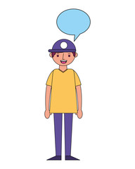 man character people speech bubble