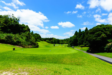 landscape of japanese golf course in chiba