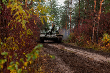 Ukraine Donbass military conflict armed forces and tanks to protect freedom and independence