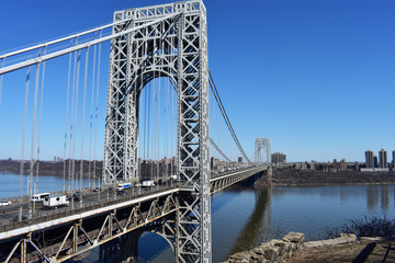 View of the George Washington Bridge taken from Fort Lee Historic Park.