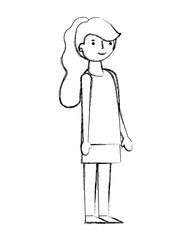 young woman avatar character