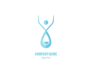 Waterdrop vector logo design - illustrationn