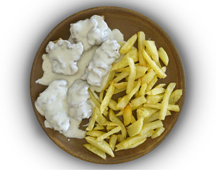 Escalopines al queso de Cabrales