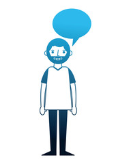 man character people speech bubble