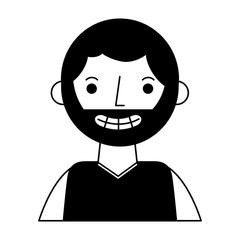 portrait smiling man character avatar