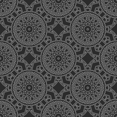 Seamless stylish vector illustration with geometric ornament pattern. Abstract design. For wallpaper, decorative design