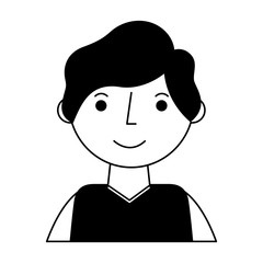 portrait smiling man character avatar
