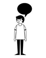 man character people speech bubble