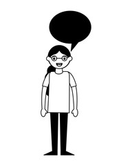 woman people character speech bubble