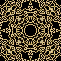 Seamless stylish vector illustration with geometric ornament pattern. Abstract design. For wallpaper, decorative design