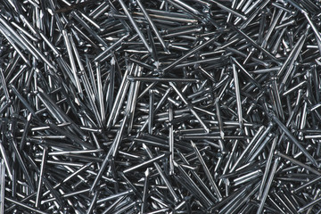 top view of pile of iron nails