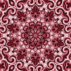 Colorful digital art, Oriental pattern, geometric texture, Mystical motif,  Abstract background, Fantastic design. 