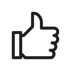 Obraz premium Icon Like, Thumb Up . Logo, design, universal, business, social media. Pixel perfect. Vector Eps10.