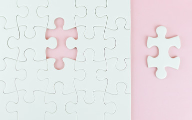 missing one piece of jigsaw puzzle,Job recruitment concept.