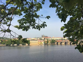 Blick auf Wolga, Prager Burg und Karlsbrücke