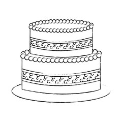 sweet cake isolated icon