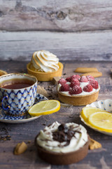 Cup of tea with cake