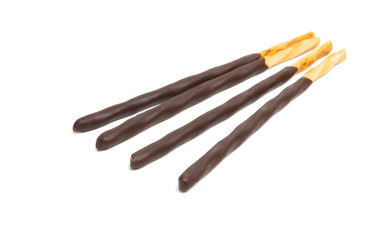 sticks in chocolate isolated