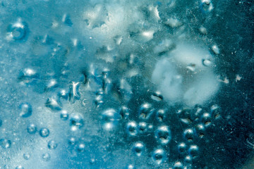 Blue grunge glass texture