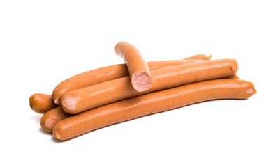 German sausages isolated