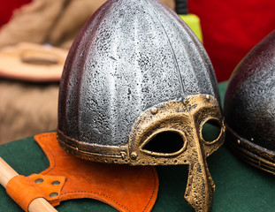 Decorated rough metal spiked helmet