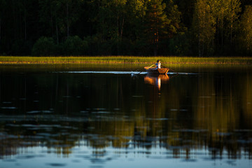 Fishing on the lake