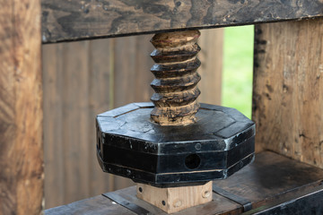 Details of a medieval printing press
