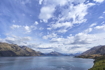 Fototapeta na wymiar Beautiful view to the Lake Wakatipu, South Island, New Zealand