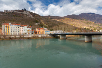 Grenoble. The city embankment.