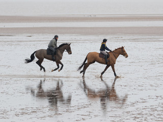 Horse Riders on Cleethorpes beach