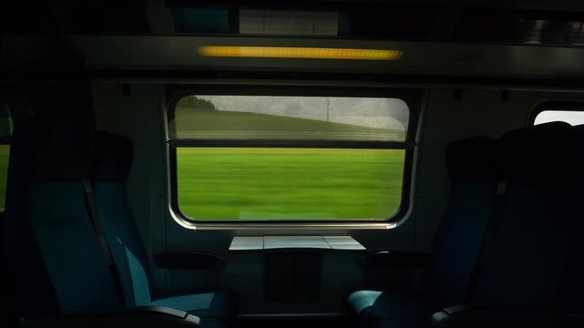 day time train side window pov panorama 4k switzerland
