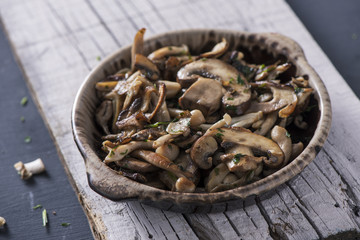 cooked mixed mushrooms