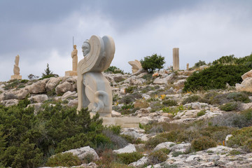 Architecture Park. Mythological animals