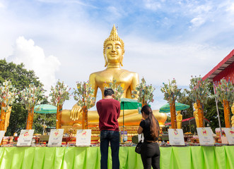Big Buddha. Large golden Buddha on a hill above Pattaya. Thailand. Part2
