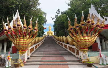 Big Buddha. Large golden Buddha on a hill above Pattaya. Thailand.