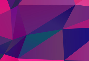 Obraz premium Bright ultraviolet geometric background with triangles of different shapes and scales. Triangulation pattern. 