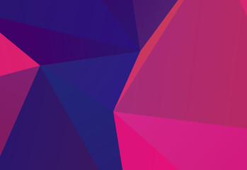 Obraz premium Bright ultraviolet geometric background with triangles of different shapes and scales. Triangulation pattern. 