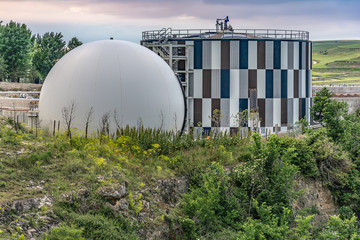 Fototapeta premium Modern sewage treatment plant