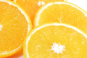 fresh orange slices close-up